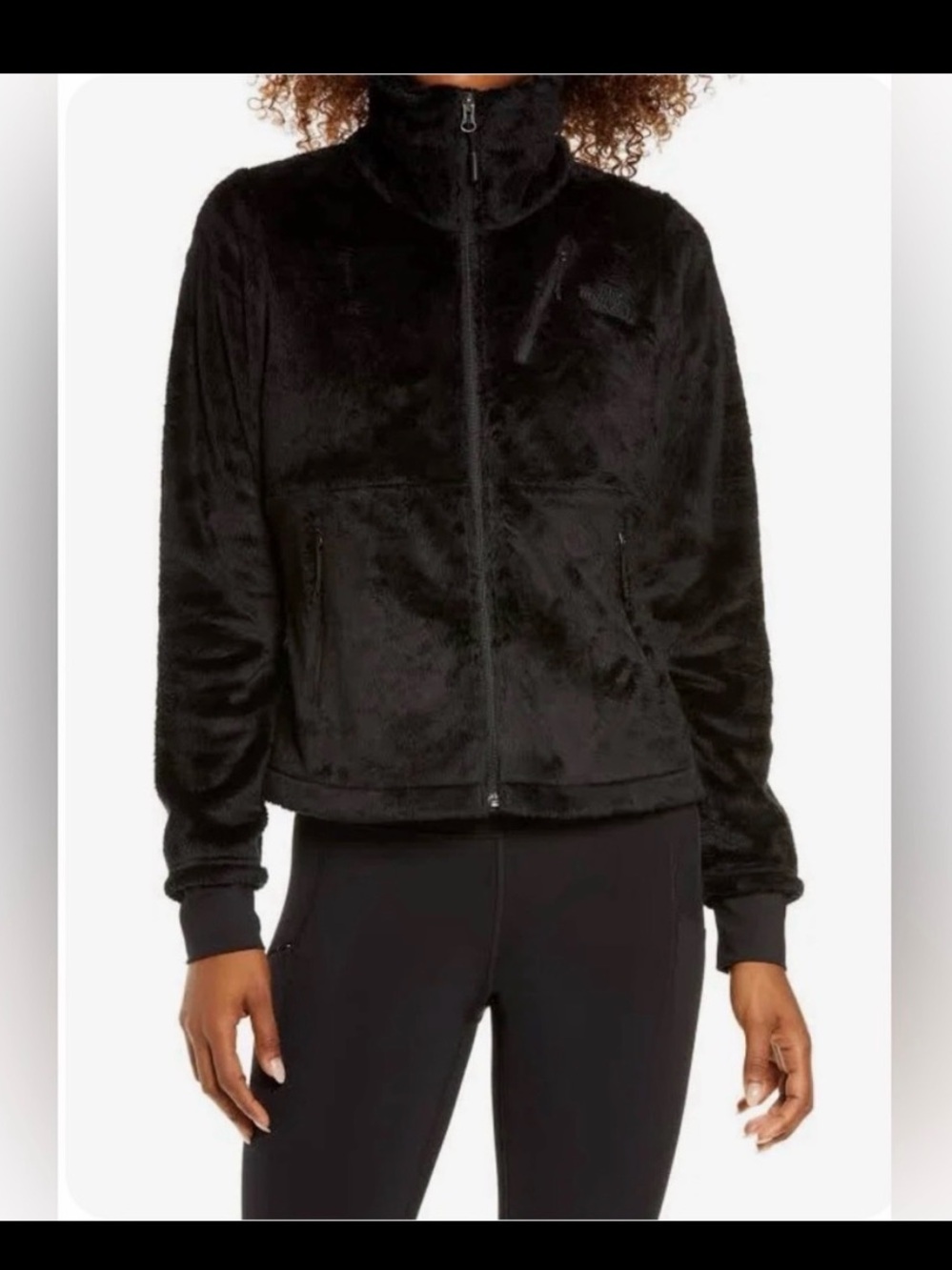 The North Face Osito Black Fleece Full Zip Up Jacket - Women